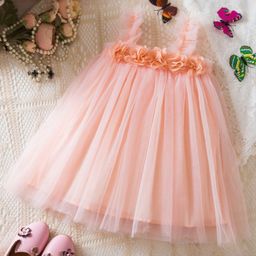 INCLUD Girls Floral Applique Tulle A-Line Dress-image-70