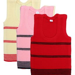 Superminis Infant Kids Pack Of 3 Assorted Innerwear Vests-36