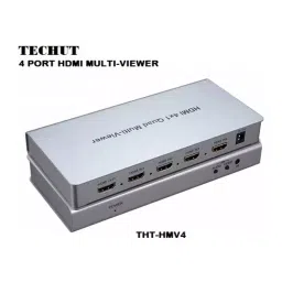 Techut 4X1 HDMI Quad Screen Real Time Multiviewer With HDMI Seamless Switcher (Silver) image 2