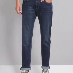 AD by Arvind Blue Lightly Washed Slim Fit Jeans-image-96