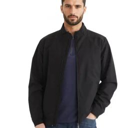 Rare Rabbit Black Relaxed Fit Typography Jacket-image-62
