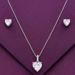 Kai Jewel Sterling Hearty Crystals of Love Pendant with Chain & Earrings Set for Women-image-64