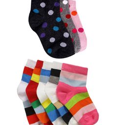 FOOTPRINTS Infant-Kids Pack of 8 Pure Organic Cotton & Bamboo Sustainable Ankle-Length Socks-12