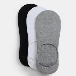 Jack & Jones Men Pack Of 3 Patterned Cotton Shoe Liners-3