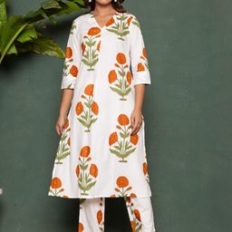 AUTUMN LANE Women Mika Pearl Cotton Printed Co-Ord Set-image-46