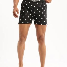 SHOWOFF Black Slim Fit Printed Boxers-image-94