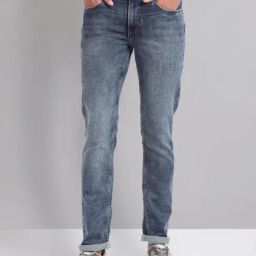 AD by Arvind Blue Lightly Washed Skinny Fit Jeans-image-92