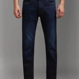 Louis Philippe Navy Regular Fit Jeans-picture-17