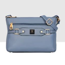 Esbeda Blue Fashionable Classic Medium Textured Cross Body Bag-image-48