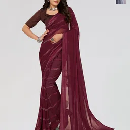 Moda Rapido Set of 2 Striped Satin Sarees-image-51