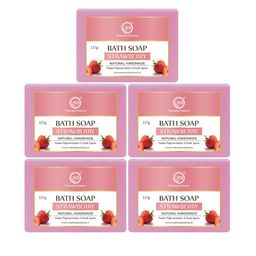 Nuerma Science Set Of 5 Natural Strawberry Bath Soap - 125g Each-84