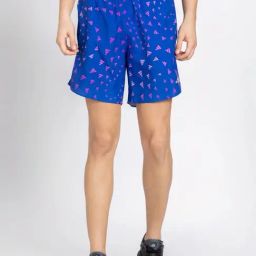 Adidas Blue Regular Fit Printed Shorts-image-62