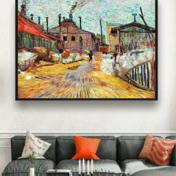 The Art House The Factory 1887 By Van Gogh Framed Wall Art - 22 x 19 Inch-picture-17