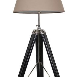THE LIGHT STORE Beige & Black Tripod Lamp with Lamp Shade image 3