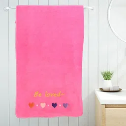 Myntra Elegant Homes Pink & Yellow PrintedCotton 420 GSM Bath Towel-image-27