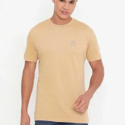 RIVOLTA Khaki Slim Fit Cotton Crew T-Shirt-picture-32