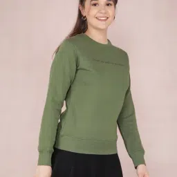 Crimsoune Club Green Graphic Print Sweatshirt-image-99