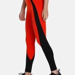 Puma Red & Black Color-Block Mid Rise Tights image 4