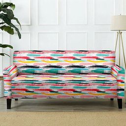 Cortina Multicolor Printed 3-Seater Stretchable Non-Slip Sofa Slipcover-16