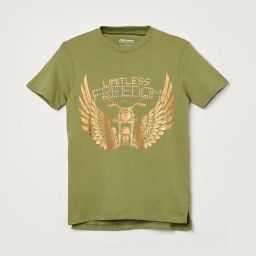 Fame Forever by Lifestyle Kids Olive Cotton Printed Regular Fit T-Shirt-image-17