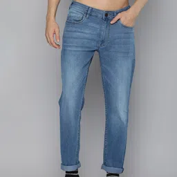 HERE&NOW Men Mid Rsie Slim Fit Light Fade Stretchable Jeans-image-56