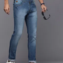 WROGN Men Slim Tapered Fit Light Fade Mid-Rise Stretchable Jeans-image-94