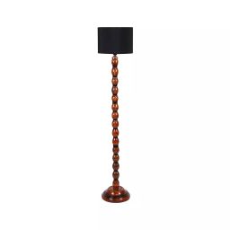 Tucasa NTU-270 B-22 Floor Lamp with Wood Base (Black)-image-43