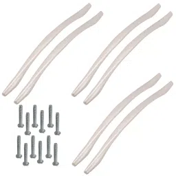 Atom CH-WE218-SS-08-106 203.2 mm (8 Inch) Zinc SS Finish Cabinet Pull Handle (Pack of 6)-picture-39