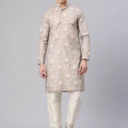 Majestic Man Floral Printed Kurta-picture-36