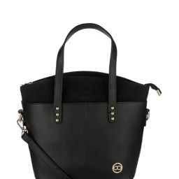 Gio Collection Black Solid Handbag-image-35