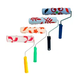 Kayra Decor Damask Pattern Paint Roller with Chrome Handle 9 Inch, ROLLNO32-33-35-36 (Pack of 4 Pcs)-image-13