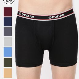 Dollar Bigboss Men Solid Pack of 8 Combed Cotton Classy Trunk-12