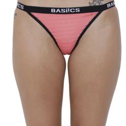 BASIICS by La Intimo Coral Striped Thong Panty-image-66