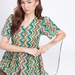Anouk Rustic Abstract Printed A-Line Kurti-image-31