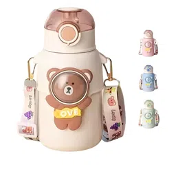 JOYFILLS Brown Kids Bear Stainless Steel Water Bottle-picture-41