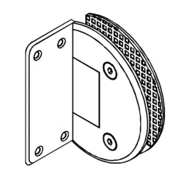Dorma XL - C 5029 Polished Chrome Finish Shower Fitting Glass to Wall Bracket 90° Single Side Plate-image-14