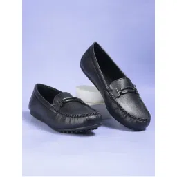 Bata Women Casual Round Toe Loafers Black-picture-4