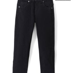Pine Kids Cotton Rich Stretchable Jeans with Back Elastication - Black-image-96