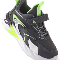 Pine Kids Sneakers Shoes with Velcro Closure- Dark Grey-picture-19