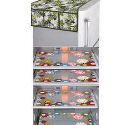 Dakshya Industries Fridge Top Cover and Fridge Mat Combo Set of 5-32