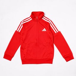 Adidas Kids Knit Full Sleeves Striped Sweatjacket with Logo Print - Red-picture-30