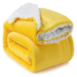 Brandonn Supersoft Double Layered Fluffy Flannel Baby Blanket - Yellow-image-13