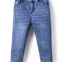 Olio Kids Full Length Washed Denim Jeans - Blue-picture-7