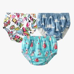 Chinmay Kids Baby Panty Boys and Girls Reusable Washable Printed Panty Pack of 3 - Multicolor-image-5