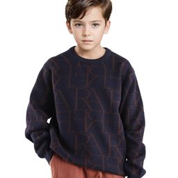 Rare Ones Cotton Full Sleeves Brand Name Printed Sweater - Navy Blue-picture-40