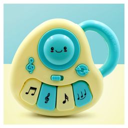 Aditi Toys Baby Piano Musical Infant Toy 4 Key Nodes with 31 Music melodies includes Learning numbers & shapes, Flashing Lights Early Learning Baby Tiny Tunes For Boys Girls, Age 6 to 12 months (Yellow/Blue)-28