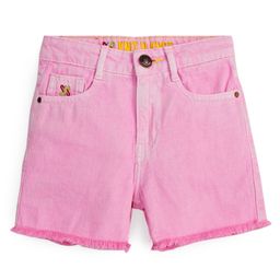 Knit N Knot Denim Woven Frayed Shorts - Pink-image-51