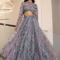 HOUSE OF JAMOTI Printed Ready to Wear Lehenga &-picture-40