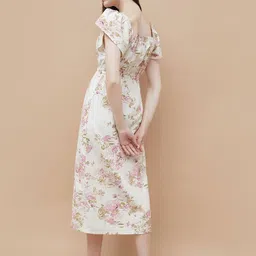 CODE by Lifestyle Floral Print Flutter Sleeve A-Line Maxi Dress image 5