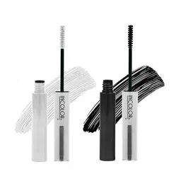 INCOLOR Set of 2 Long Lasting Mascaras 6 ml Each - Smokey Black 01 & Milky White 02-49